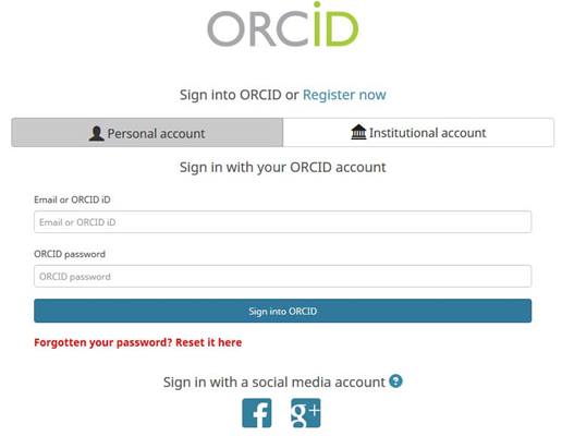 ORCID sign in image